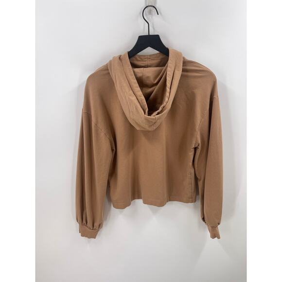 Juicy Couture Crystal Crop Tan Cotton Blend Hoodie Size Medium - Picture 6 of 6